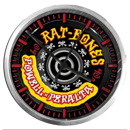 PENDULE SKATE : RAT BONES NOIR ET ROUGE
