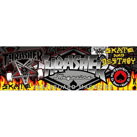 PLAQUE DECO SKATE : THRASHER PATCHWORK