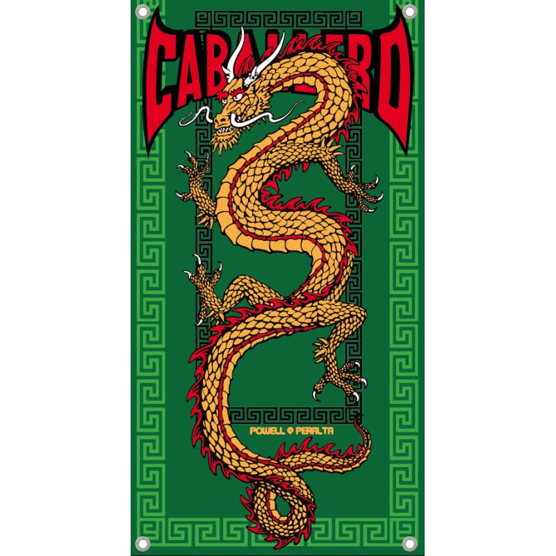 BACHE SKATE : CAB CHINESE DRAGON : VERT/GOLD/RED