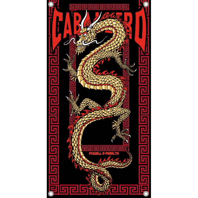 BACHE SKATE : CAB CHINESE DRAGON : NOIR/GOLD/RED