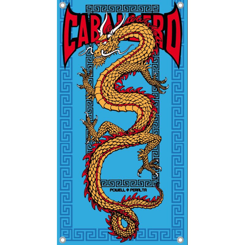 BACHE SKATE : CAB CHINESE DRAGON : TURQ/DORÉ/RED